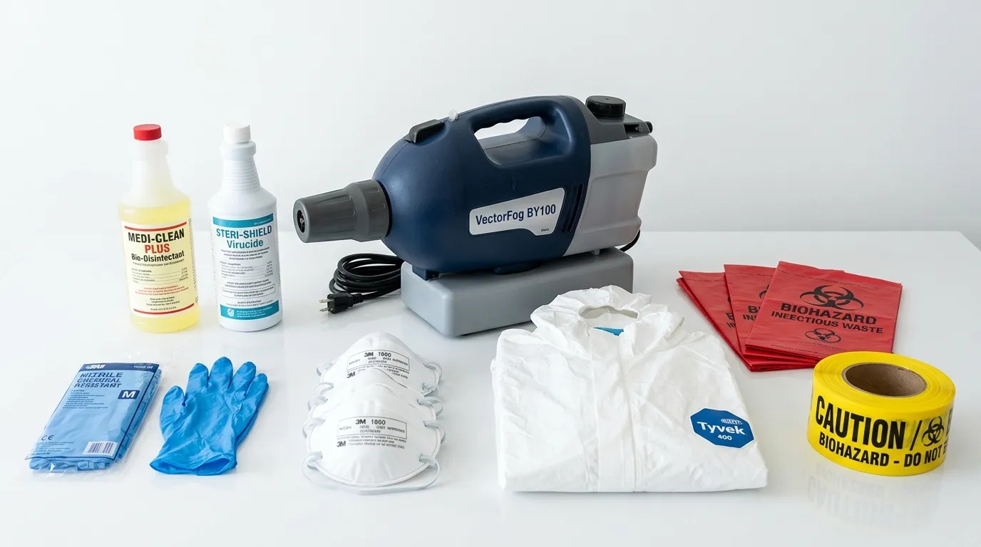 Professional biohazard remediation crew working in Tyler