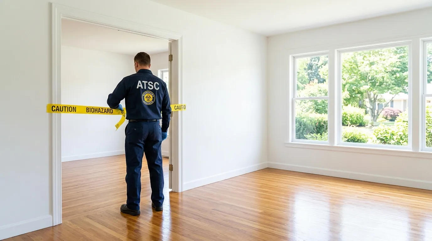 Certified biohazard cleanup crew performing Decomposition Cleanup in Tyler